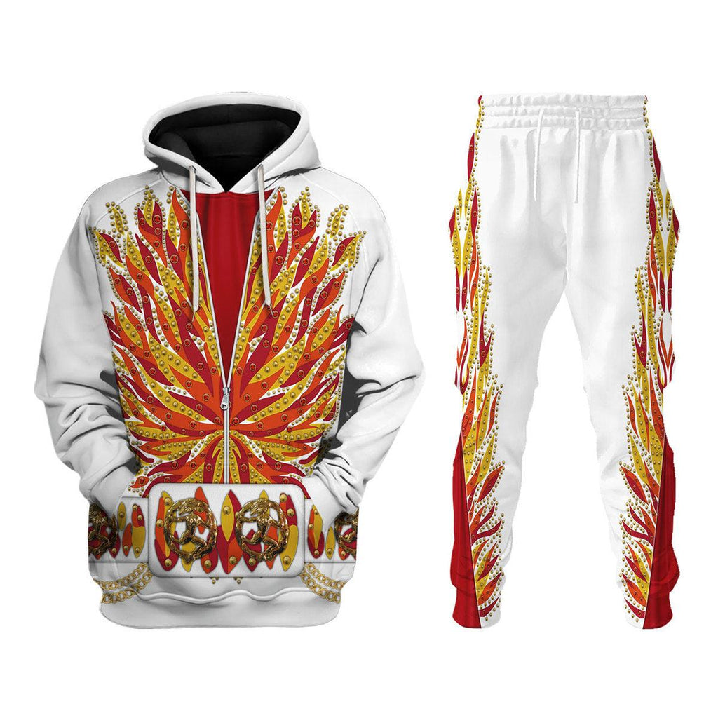 Oodiegang Elvis Flame Outfit Costume Hoodie Sweatshirt T-Shirt Sweatpants - Oodiegang.com