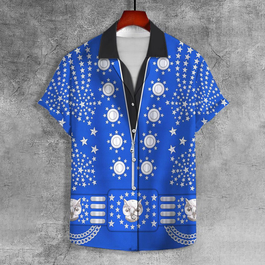 OodieGang Elvis Owl UNISEX CASUAL HAWAIIAN SHIRT - OodieGang.com