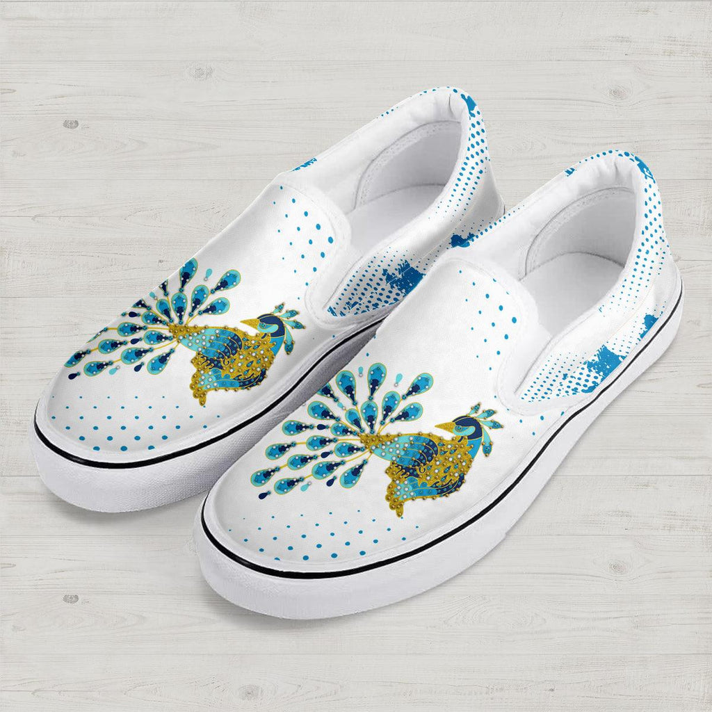 OodieGang Elvis Peacock Slip On Shoes - OodieGang.com