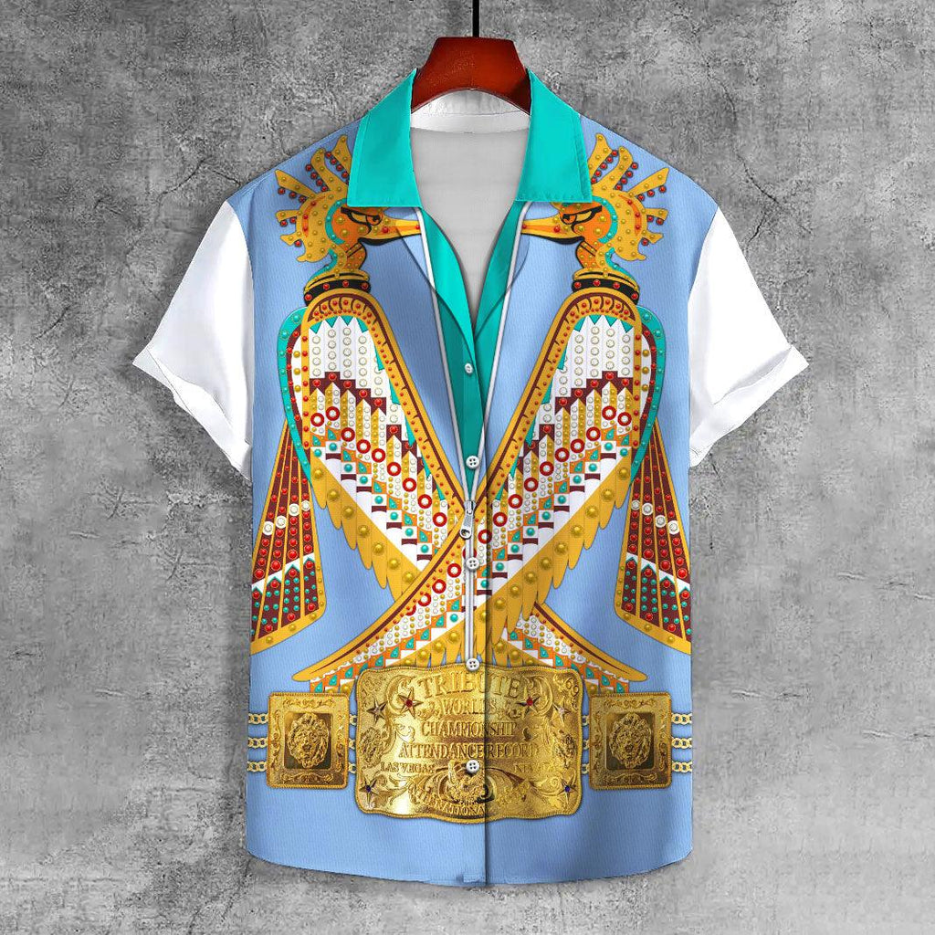 OodieGang Elvis Prehistoric Bird UNISEX CASUAL HAWAIIAN SHIRT - OodieGang.com