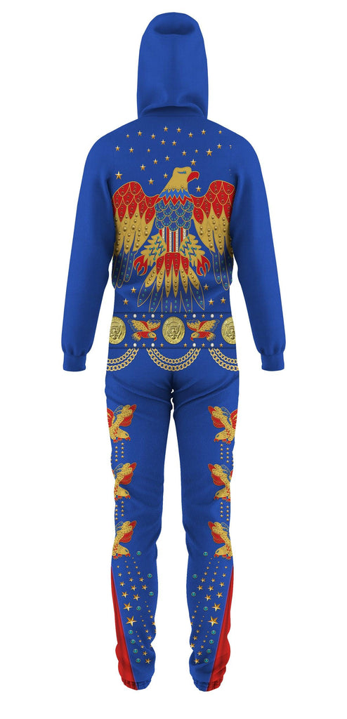 OodieGang Elvis Presley EAGLE Blue jumpsuit Costume - OodieGang.com