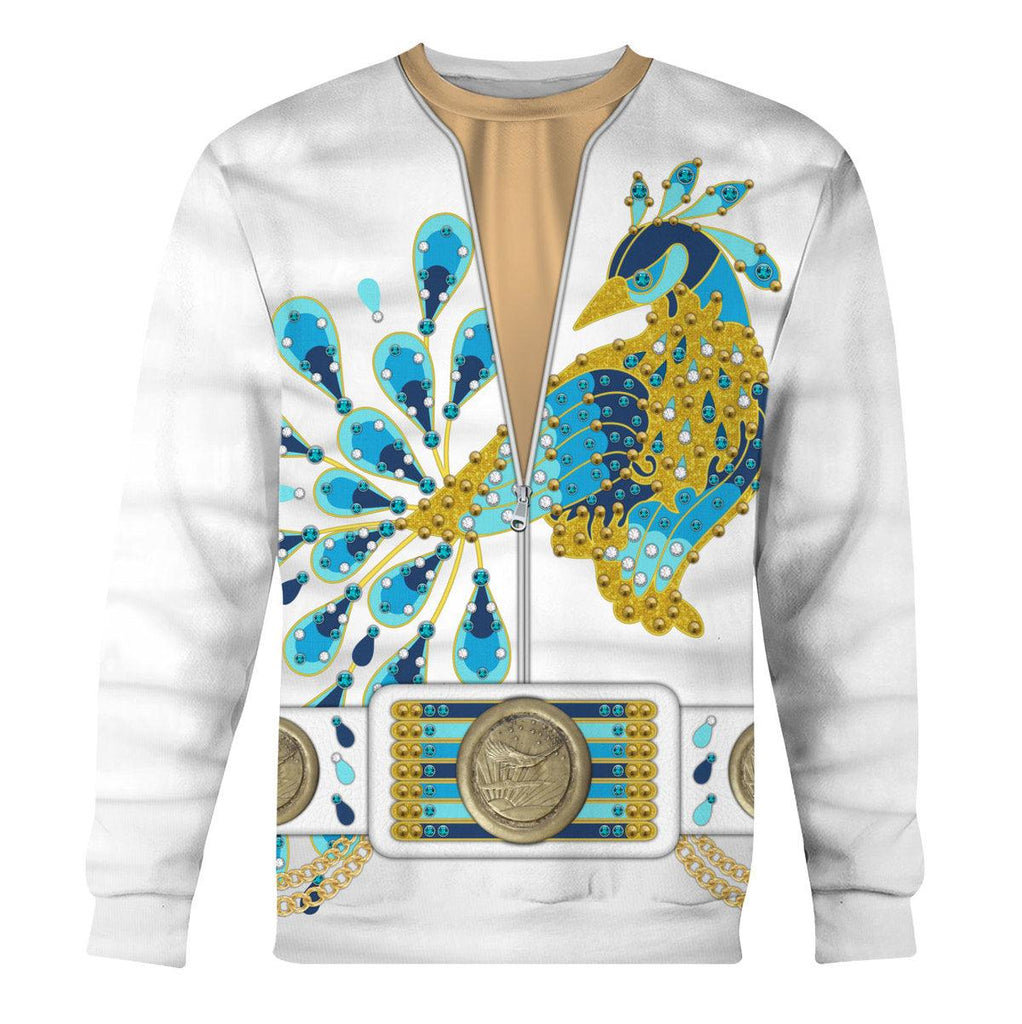 Oodiegang Elvis Presley Peacock Outfit Costume Hoodie Sweatshirt T-Shirt Sweatpants - DucG