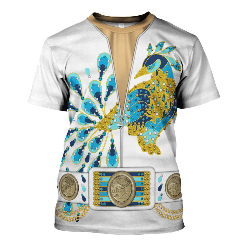 Oodiegang Elvis Presley Peacock Outfit Costume Hoodie Sweatshirt T-Shirt Sweatpants - DucG