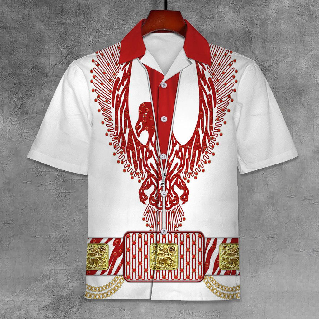 CustomsPig Elvis Red Phoenix Unisex Hawaii Shirt - CustomsPig.com