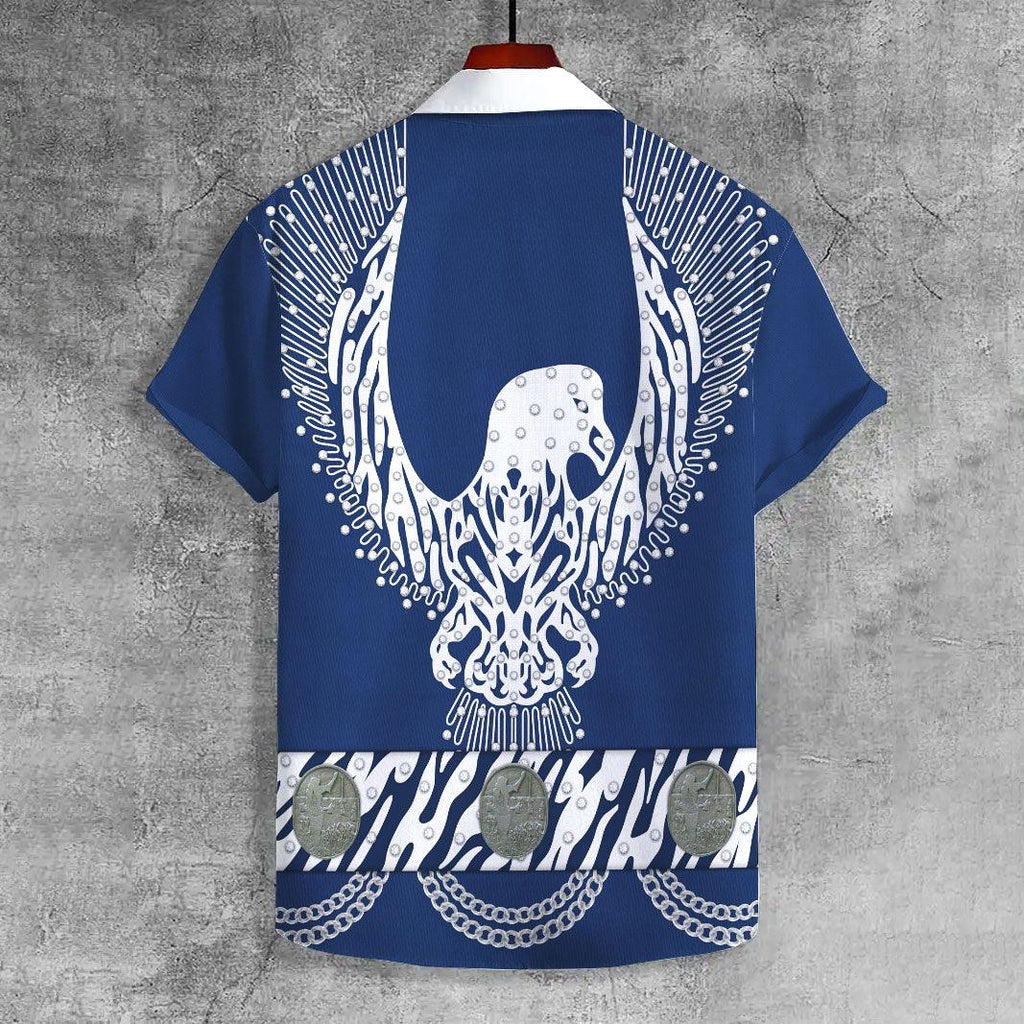 OodieGang Elvis Silver Phoenix UNISEX CASUAL HAWAIIAN SHIRT - OodieGang.com