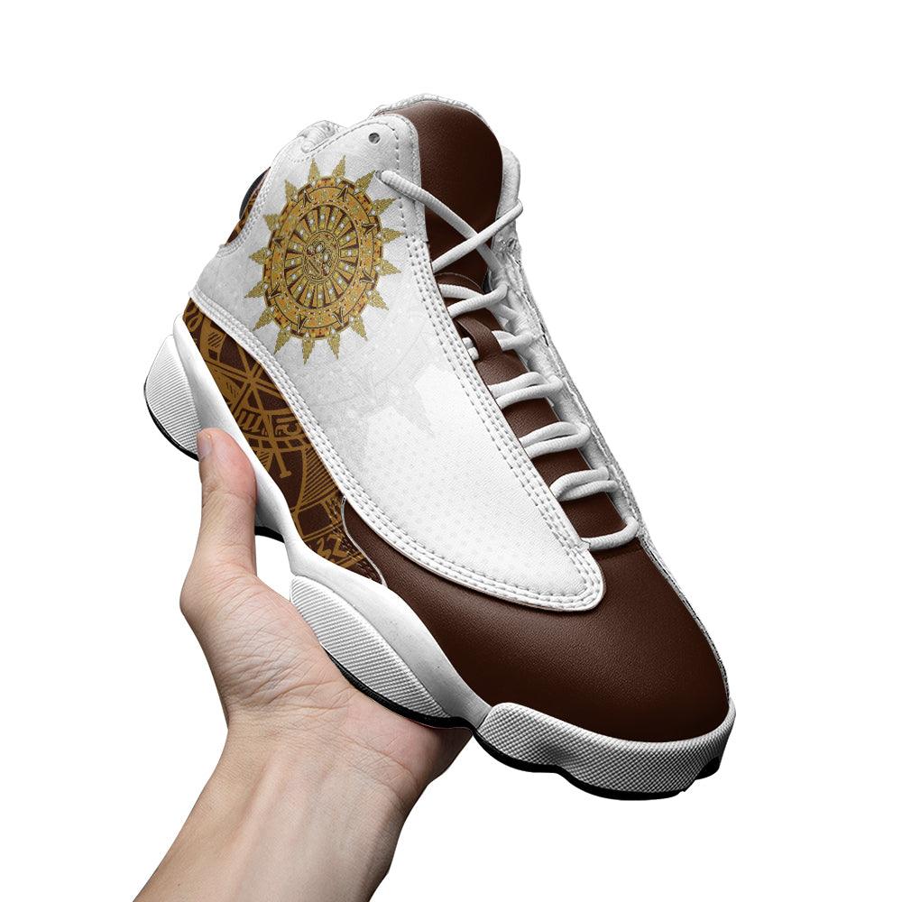 OodieGang Elvis Sun Dial Unisex AJ13 Shoes White - OodieGang.com