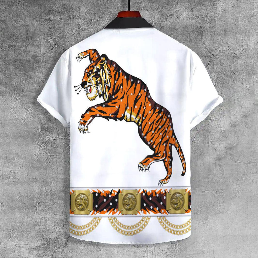 OodieGang Elvis Tiger UNISEX CASUAL HAWAIIAN SHIRT - OodieGang.com