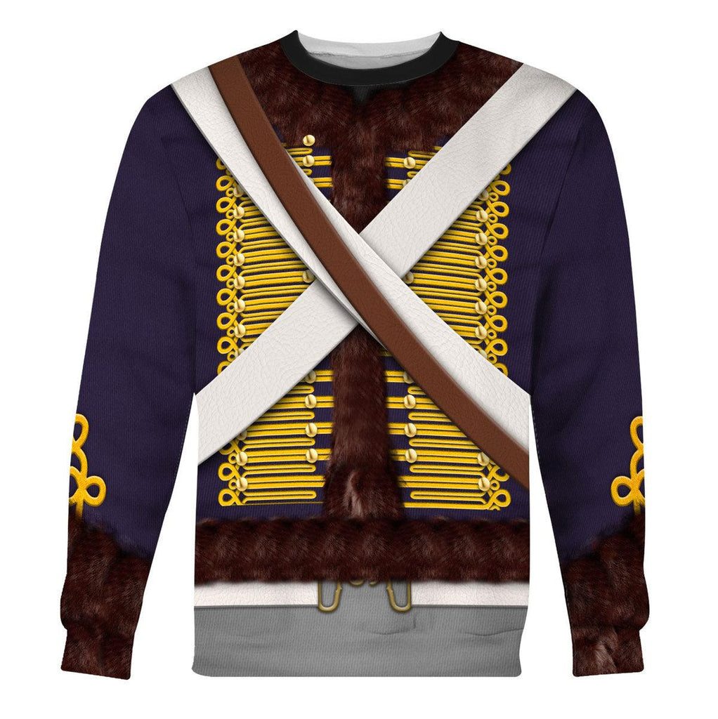 Oodiegang English Hussar-Campaign Dress (1806-1815) Uniform All Over Print Hoodie Sweatshirt T-Shirt Tracksuit - Oodiegang.com