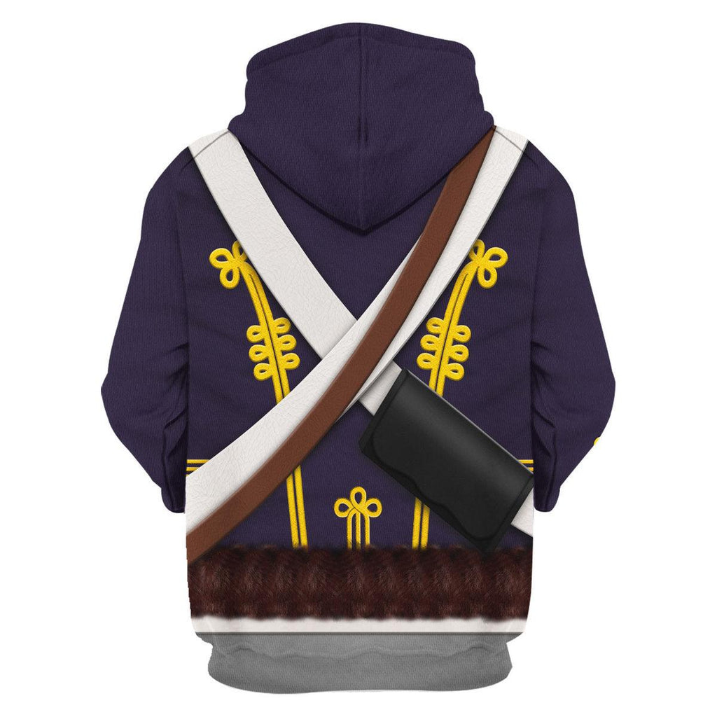 Oodiegang English Hussar-Campaign Dress (1806-1815) Uniform All Over Print Hoodie Sweatshirt T-Shirt Tracksuit - Oodiegang.com