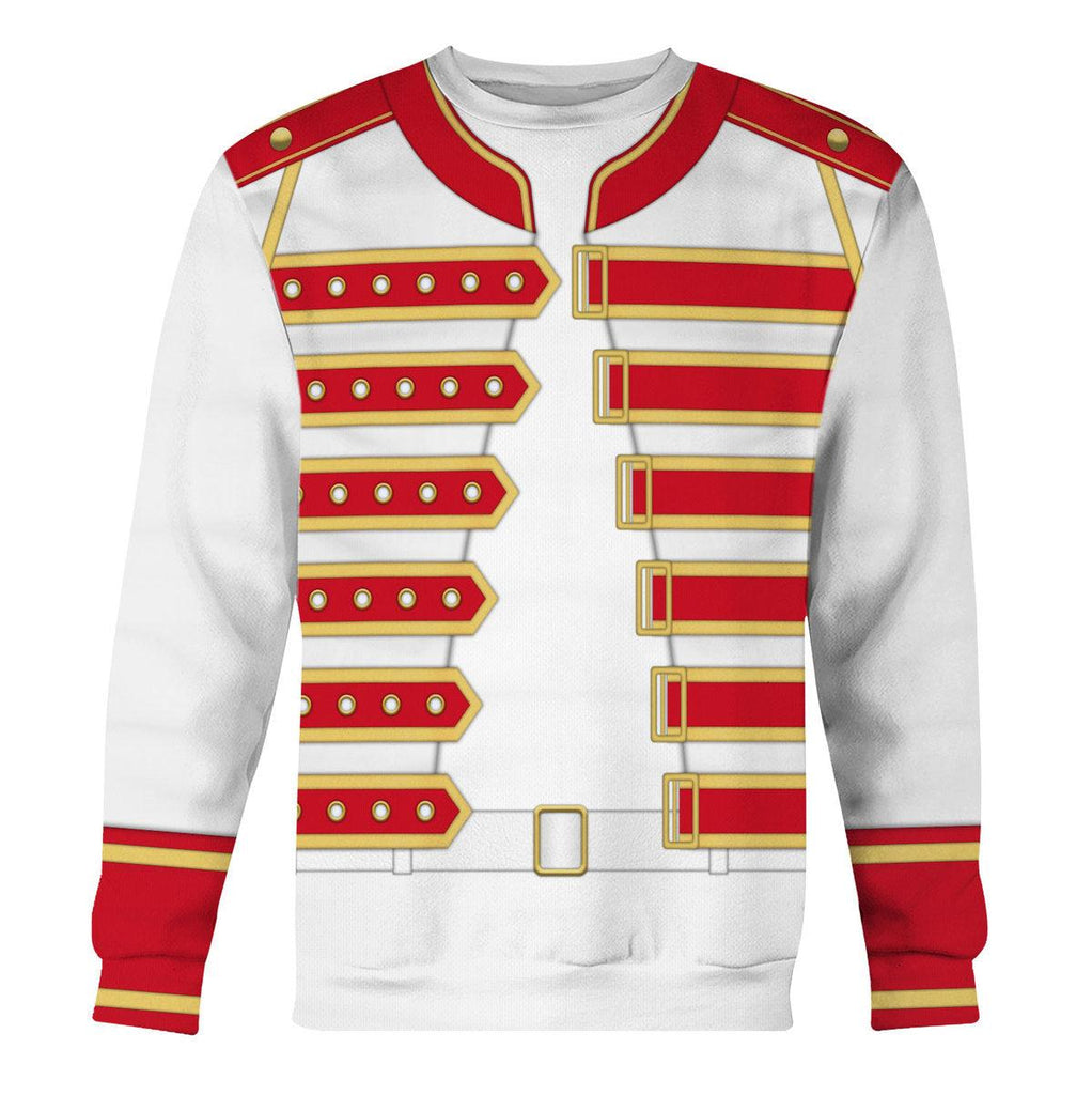 Oodiegang Freddie Mercury Costume Wembley Red Hoodie Sweatshirt T-Shirt Tracksuit - Oodiegang.com