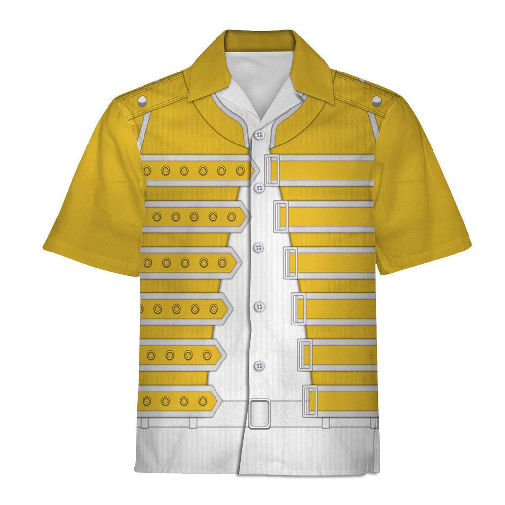 Oodiegang Freddie Mercury Costume Wembley Yellow Hoodie Sweatshirt T-Shirt Tracksuit - Oodiegang.com