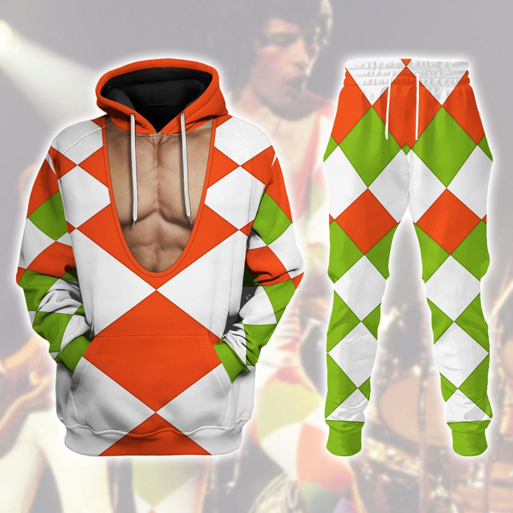 Oodiegang Freddie Mercury Outfit Costume Hoodie Sweatshirt T-Shirt Tracksuit - Oodiegang.com