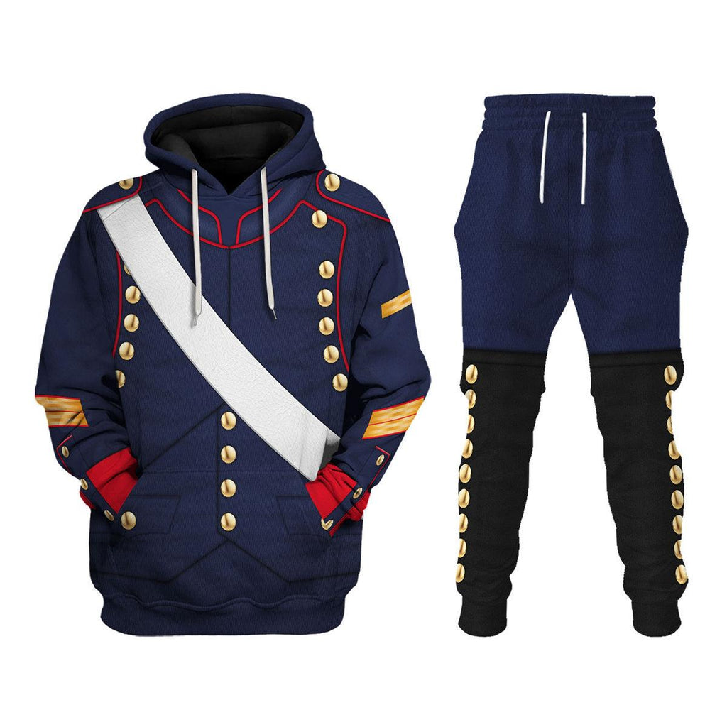 Oodiegang French Line Artillery-1806 Uniform All Over Print Hoodie Sweatshirt T-Shirt Tracksuit - DucG