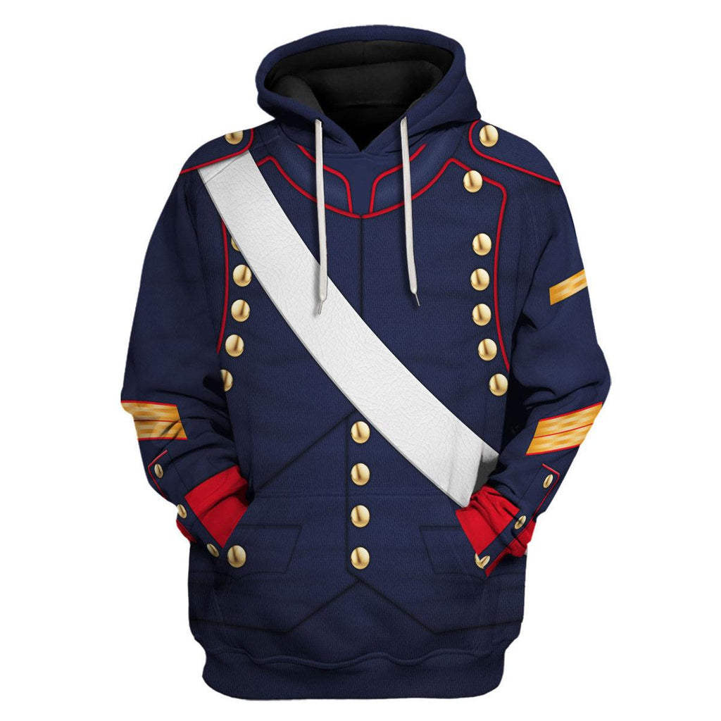 Oodiegang French Line Artillery-1806 Uniform All Over Print Hoodie Sweatshirt T-Shirt Tracksuit - DucG