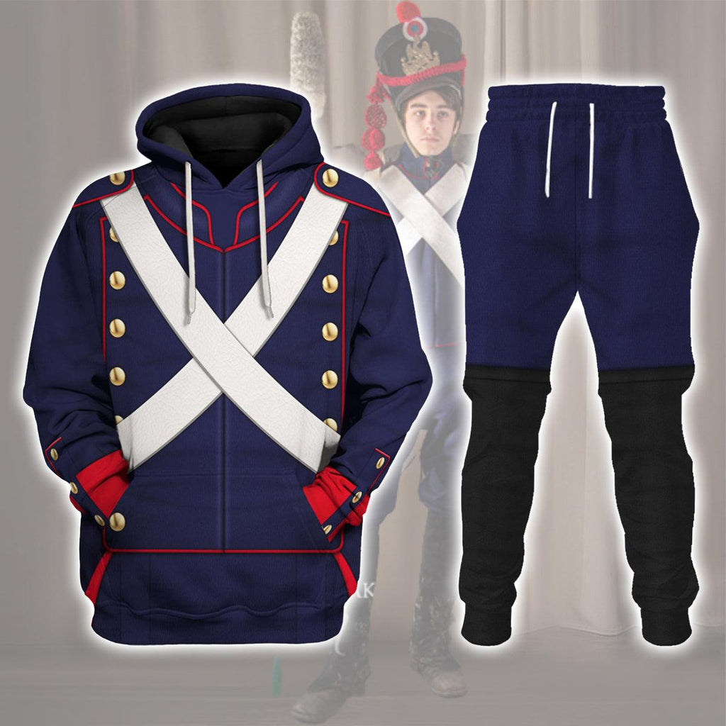 Oodiegang French Line Foot Artillery-1812-1815 Uniform All Over Print Hoodie Sweatshirt T-Shirt Tracksuit - DucG