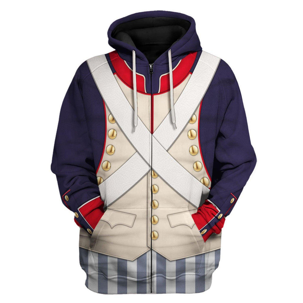 Oodiegang French Line Infantry 1796-1806 Costume Hoodie Sweatshirt T-Shirt Tracksuit - DucG