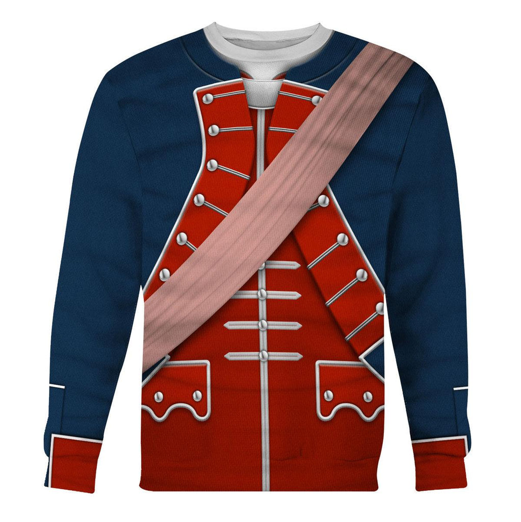 Oodiegang George Washington In Uniform As Colonel Uniform All Over Print Hoodie Sweatshirt T-Shirt Tracksuit - Oodiegang.com