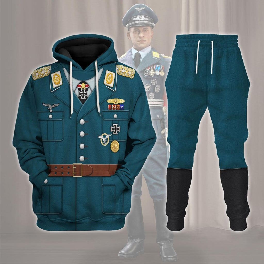 OodieGang German Aircraft Pilot Werner Molders Costume Hoodie Sweatshirt T-Shirt Tracksuit - OodieGang.com