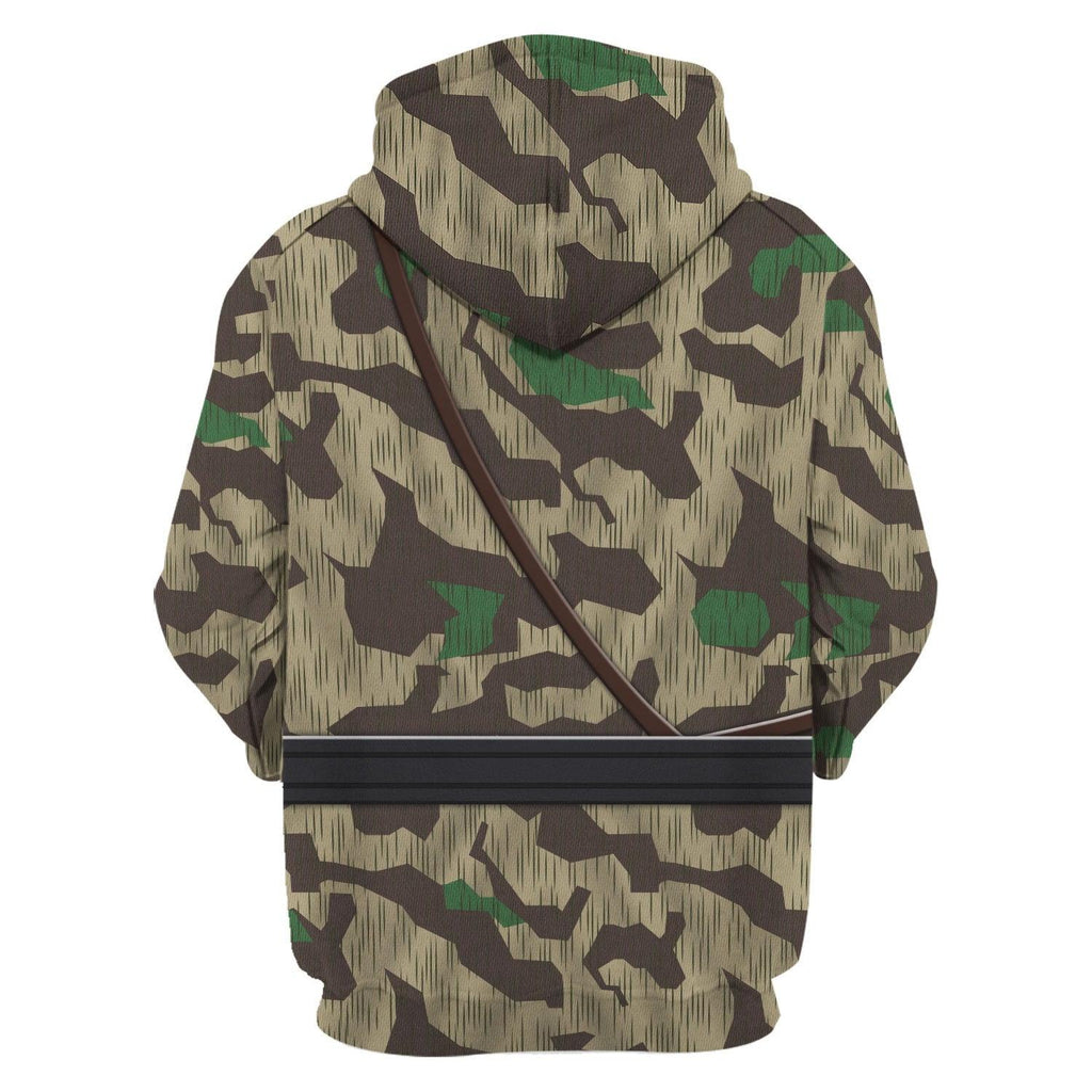 OodieGang German Army Splinter Camouflage-White Reversible Jacket 1943-1945 Costume Hoodie Sweatshirt T-Shirt Tracksuit - OodieGang.com