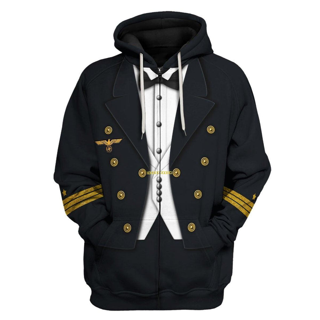 OodieGang German Kriegsmarine (War Navy) Officer Costume Hoodie Sweatshirt T-Shirt Tracksuit - OodieGang.com