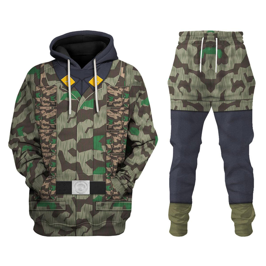 Oodiegang German Parachutist-Splinter Pattern Smock-Combat Uniform Costume Hoodie Sweatshirt T-Shirt Tracksuit - Oodiegang.com