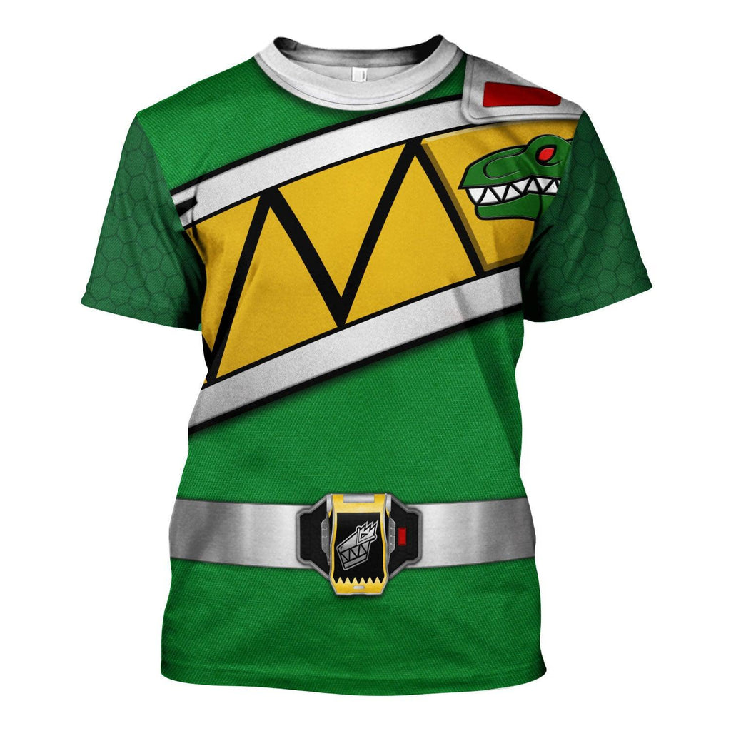 OodieGang Green Power Rangers Dino Charge Hoodies Sweatshirt T-shirt Hawaiian Tracksuit - OodieGang.com