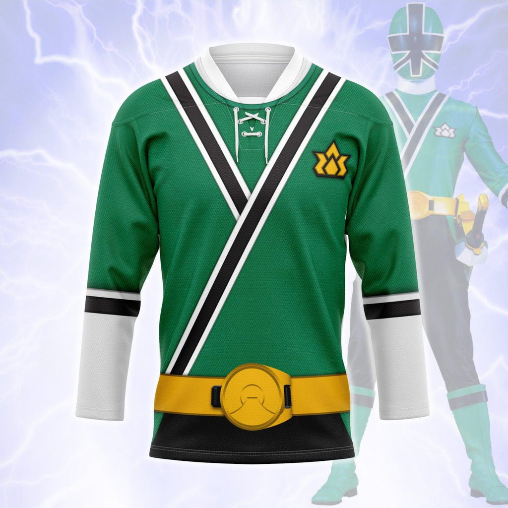 Oodiegang Green Power Rangers Samurai Hockey Jersey - DucG