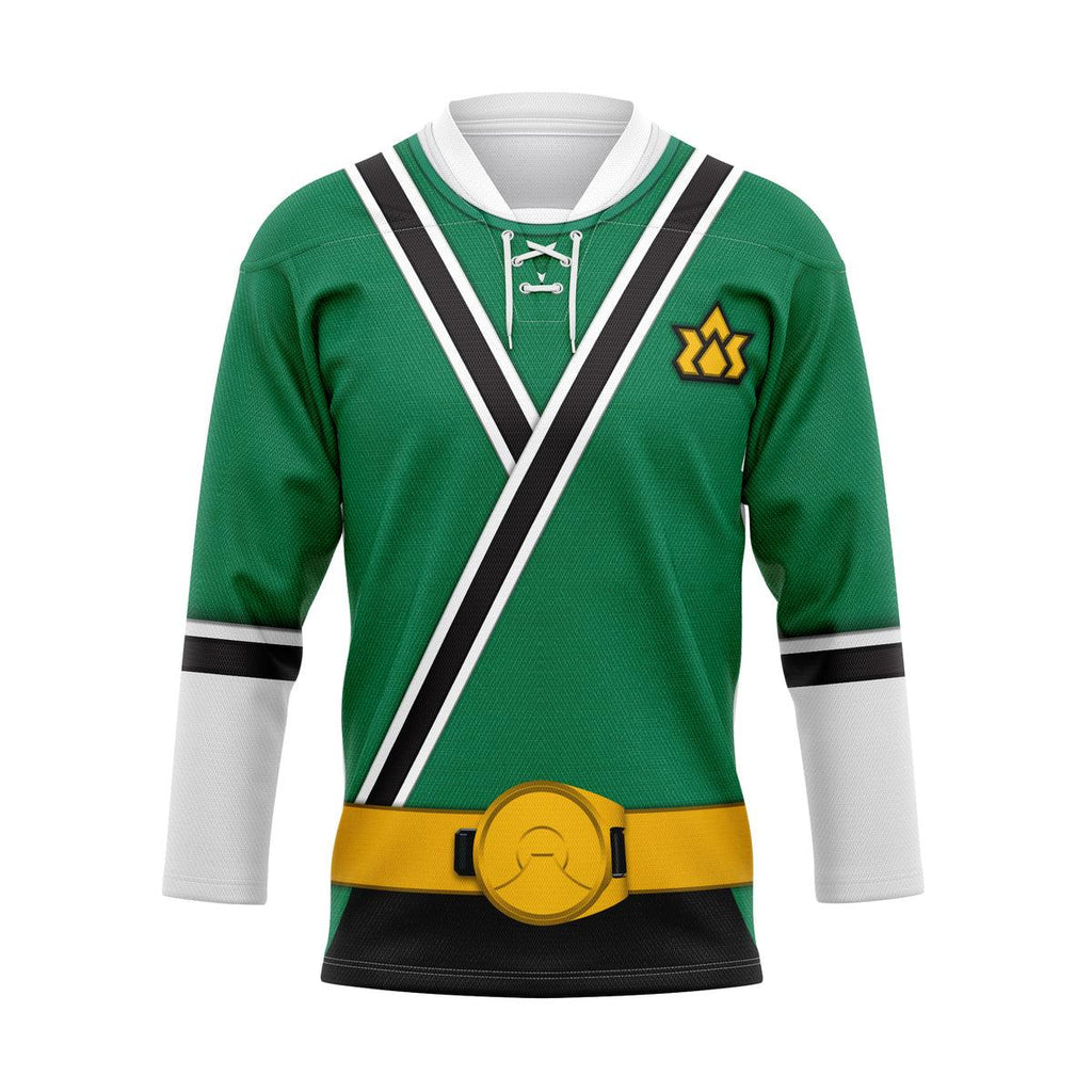 Oodiegang Green Power Rangers Samurai Hockey Jersey - DucG