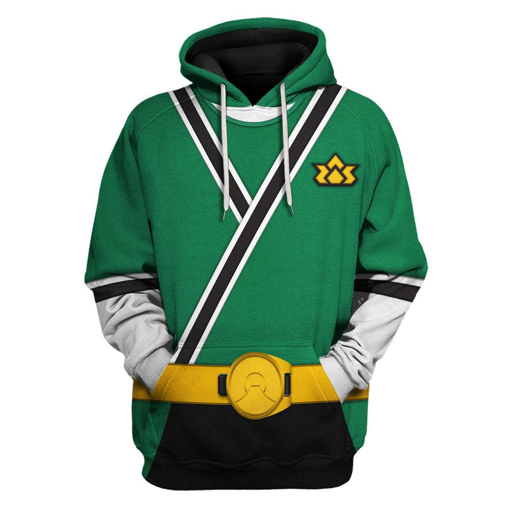 Oodiegang Green Power Rangers Samurai Hoodies Sweatshirt T-shirt Hawaiian Tracksuit - DucG