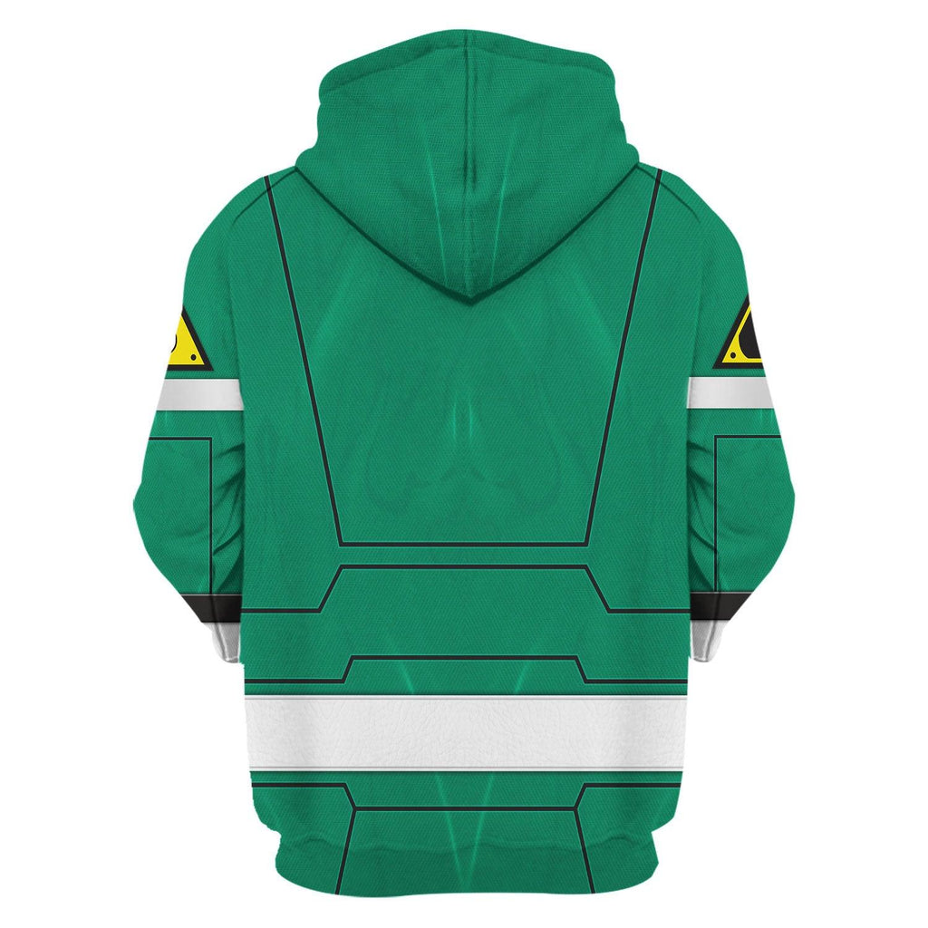 OodieGang Green Power Rangers Turbo Hoodies Sweatshirt T-shirt Hawaiian Tracksuit - OodieGang.com