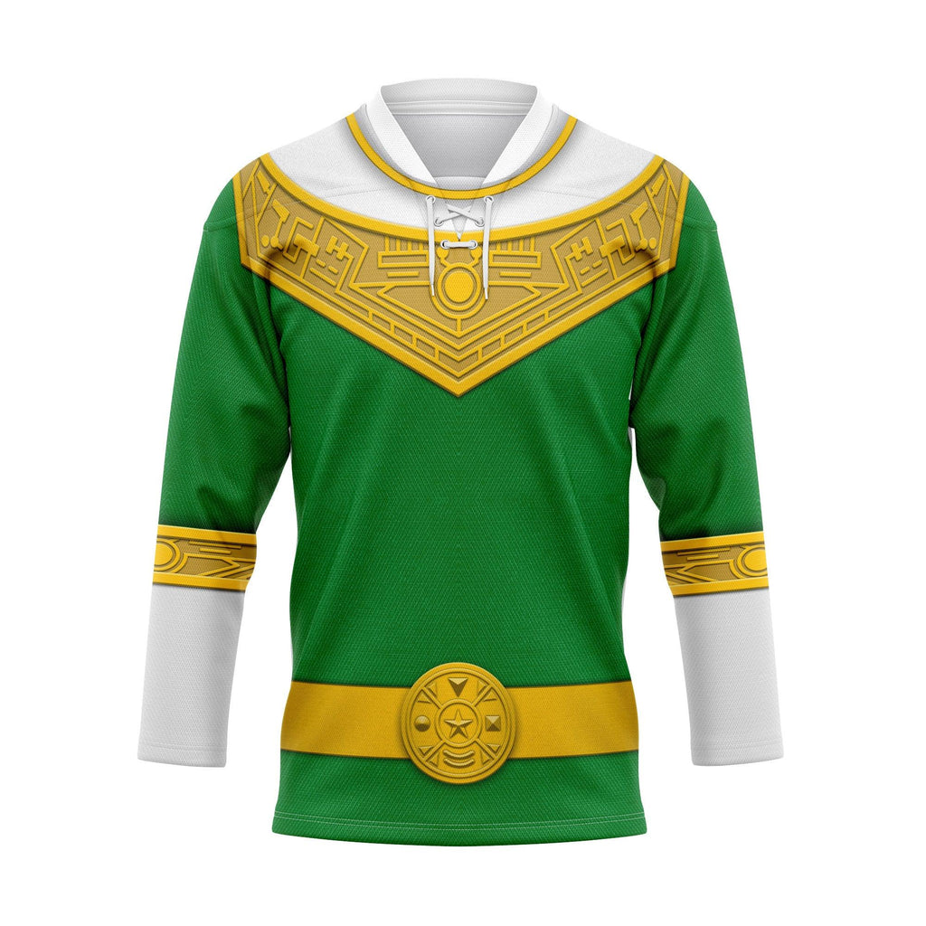 OodieGang Green Power Rangers Zeo Hockey Jersey - OodieGang.com