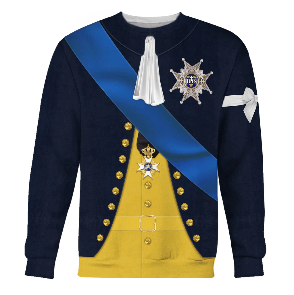 OodieGang Gustav III Monarch of Sweden Costume Hoodie Sweatshirt T-Shirt Tracksuit - OodieGang.com