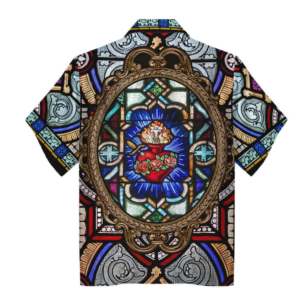 OodieGang Hawaiian Shirt Now And Forever God You Reign Stained Glass 3D Apparel - OodieGang.com