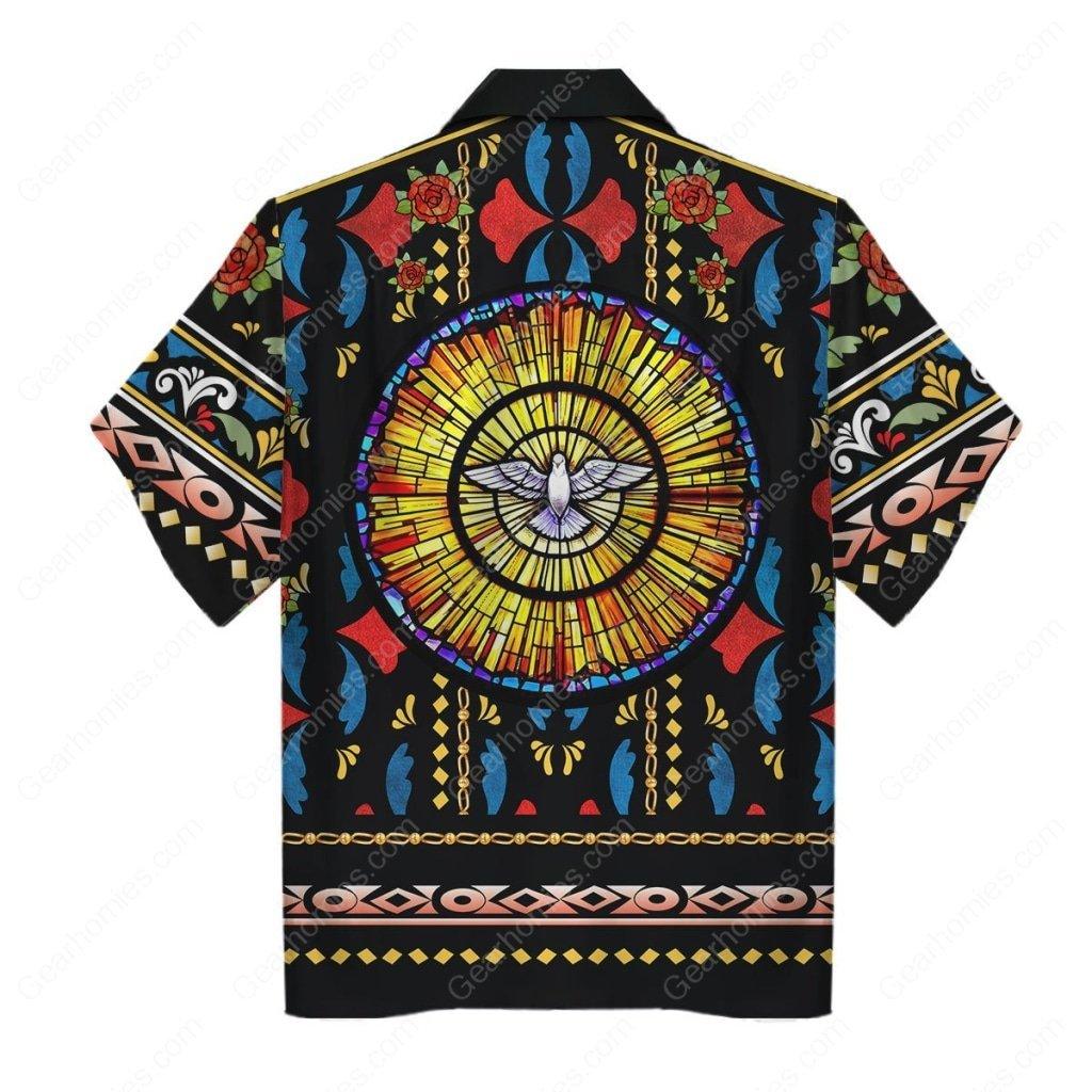 Jesus The Lord Christ Stained Glass Hawaiian Shirt Qm760