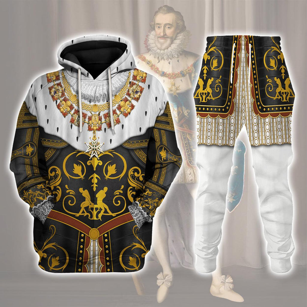 Oodiegang Henry IV De Bourbon Coronation Robes Costume All Over Print Hoodie Sweatshirt T-Shirt Tracksuit - Oodiegang.com