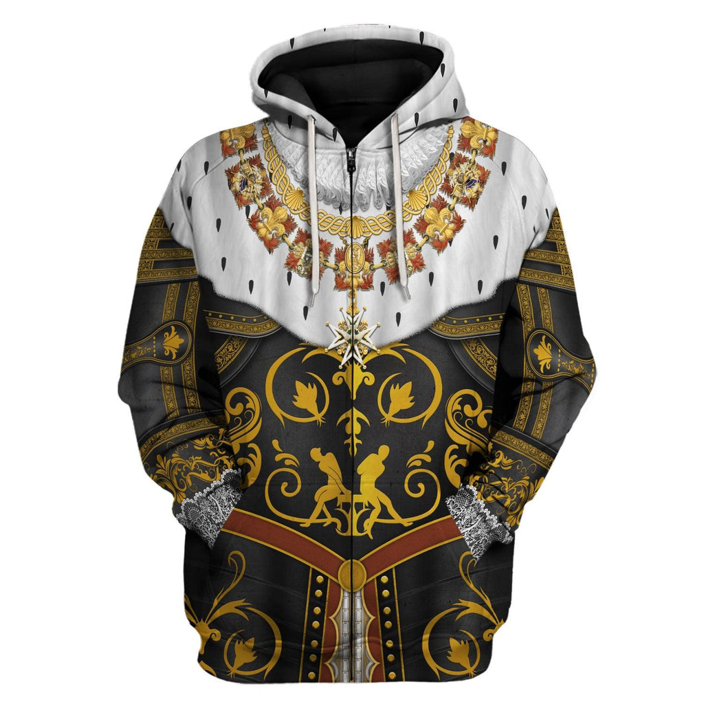 Oodiegang Henry IV De Bourbon Coronation Robes Costume All Over Print Hoodie Sweatshirt T-Shirt Tracksuit - Oodiegang.com