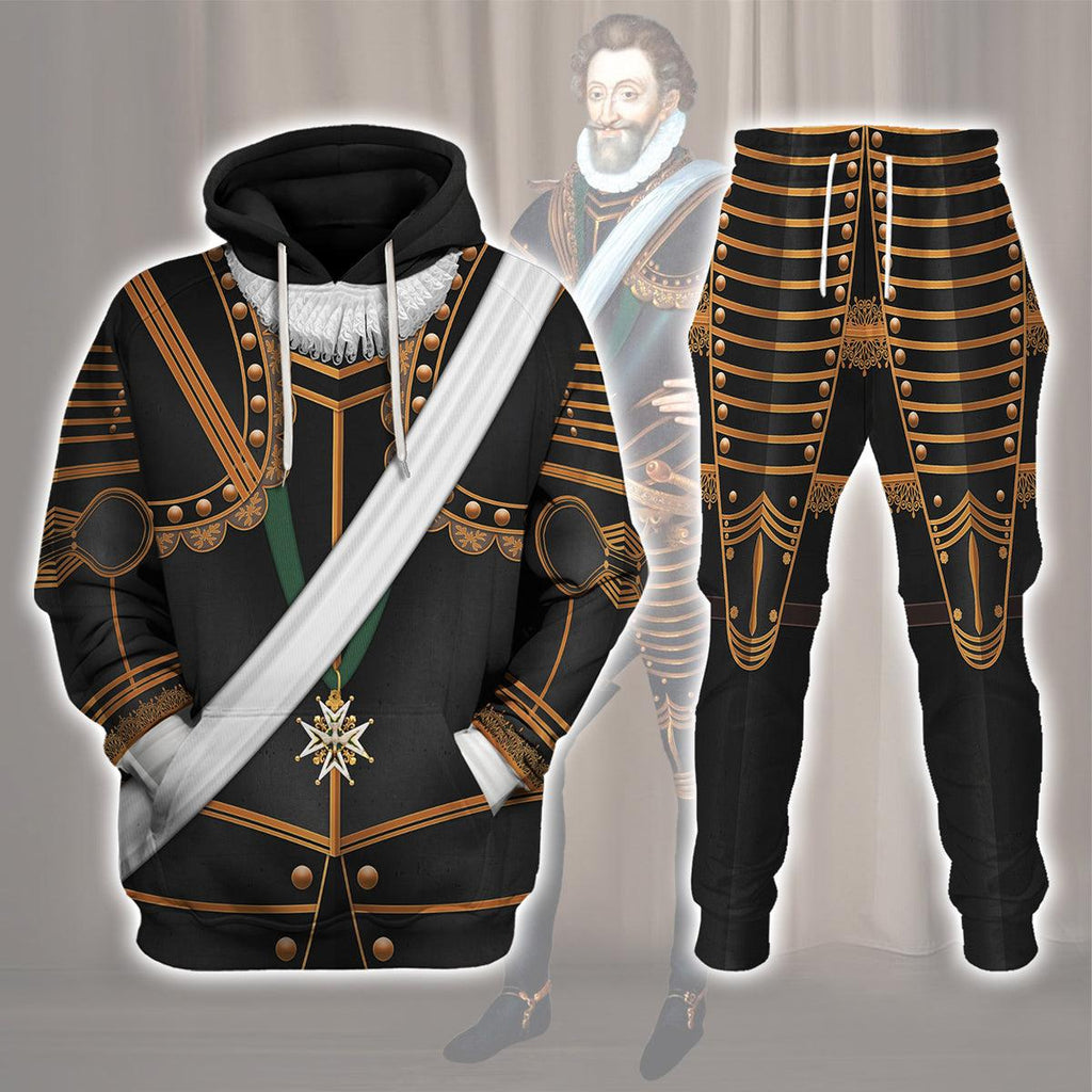 Oodiegang Henry IV of France Armour Costume All Over Print Hoodie Sweatshirt T-Shirt Tracksuit - Oodiegang.com