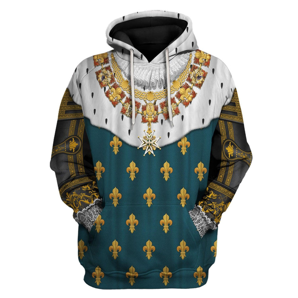 Oodiegang Henry IV of France in Coronation Robes Costume All Over Print Hoodie Sweatshirt T-Shirt Tracksuit - Oodiegang.com