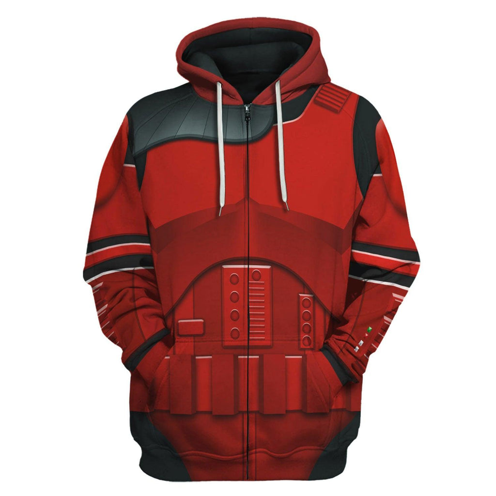 Oodiegang Imprerial Crimson Stormtrooper Costume Hoodie Sweatshirt T-Shirt Sweatpants - Oodiegang.com