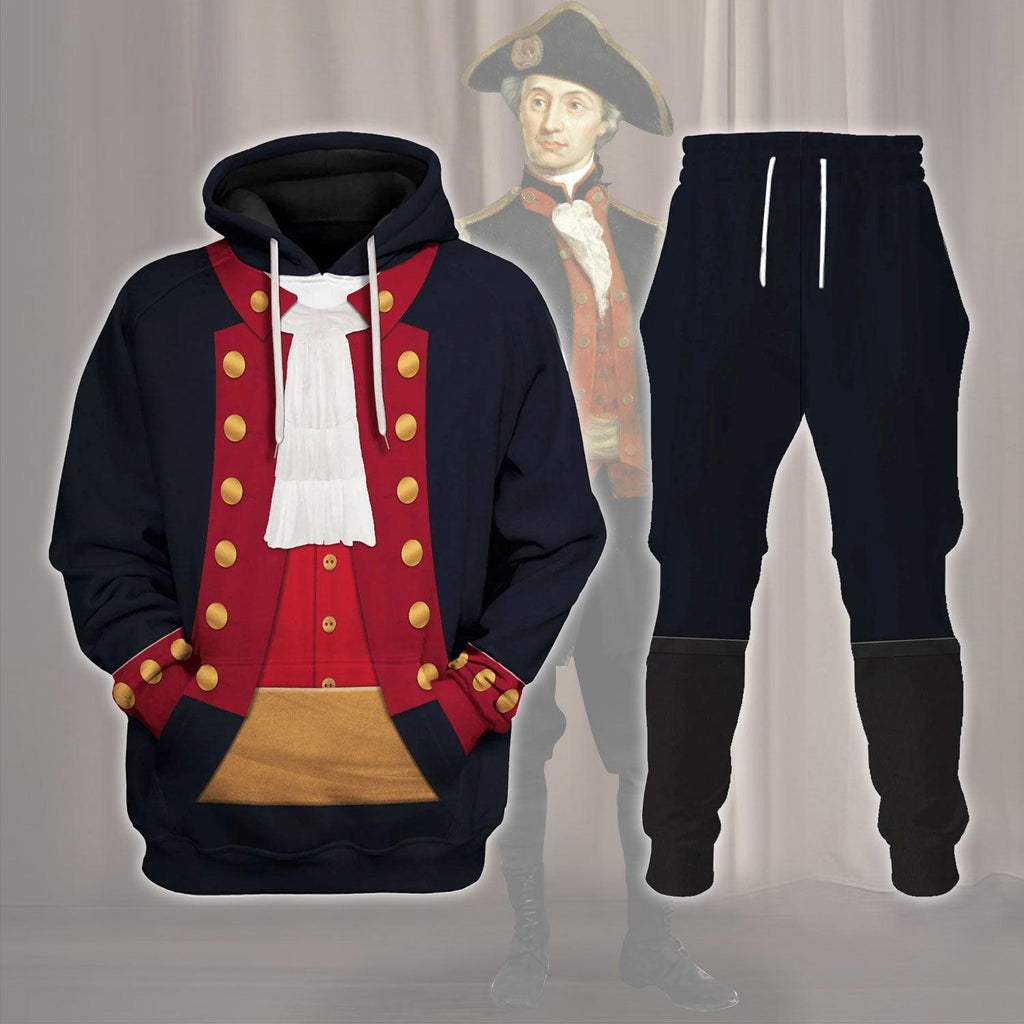 OodieGang John Paul Jones Revolutionary War Costume Hoodie Sweatshirt T-Shirt Tracksuit - OodieGang.com