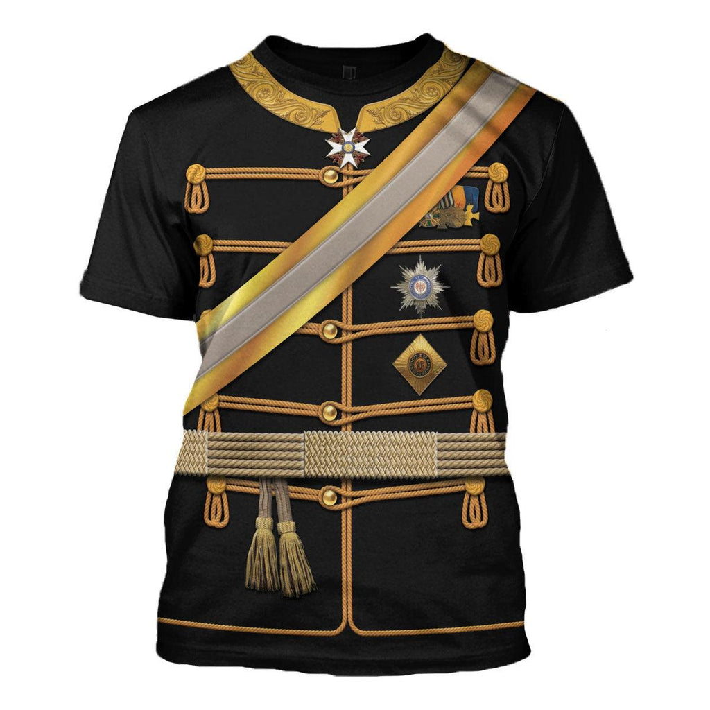 Oodiegang Kaiser Wilhelm I in a Hussar's Uniform German Emperor Costume Hoodie Sweatshirt T-Shirt Tracksuit - Oodiegang.com