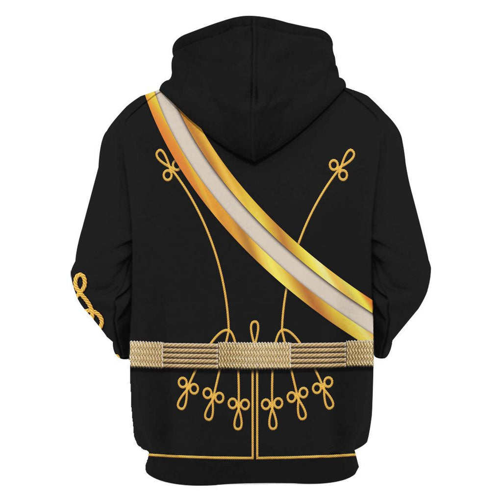 Oodiegang Kaiser Wilhelm I in a Hussar's Uniform German Emperor Costume Hoodie Sweatshirt T-Shirt Tracksuit - Oodiegang.com