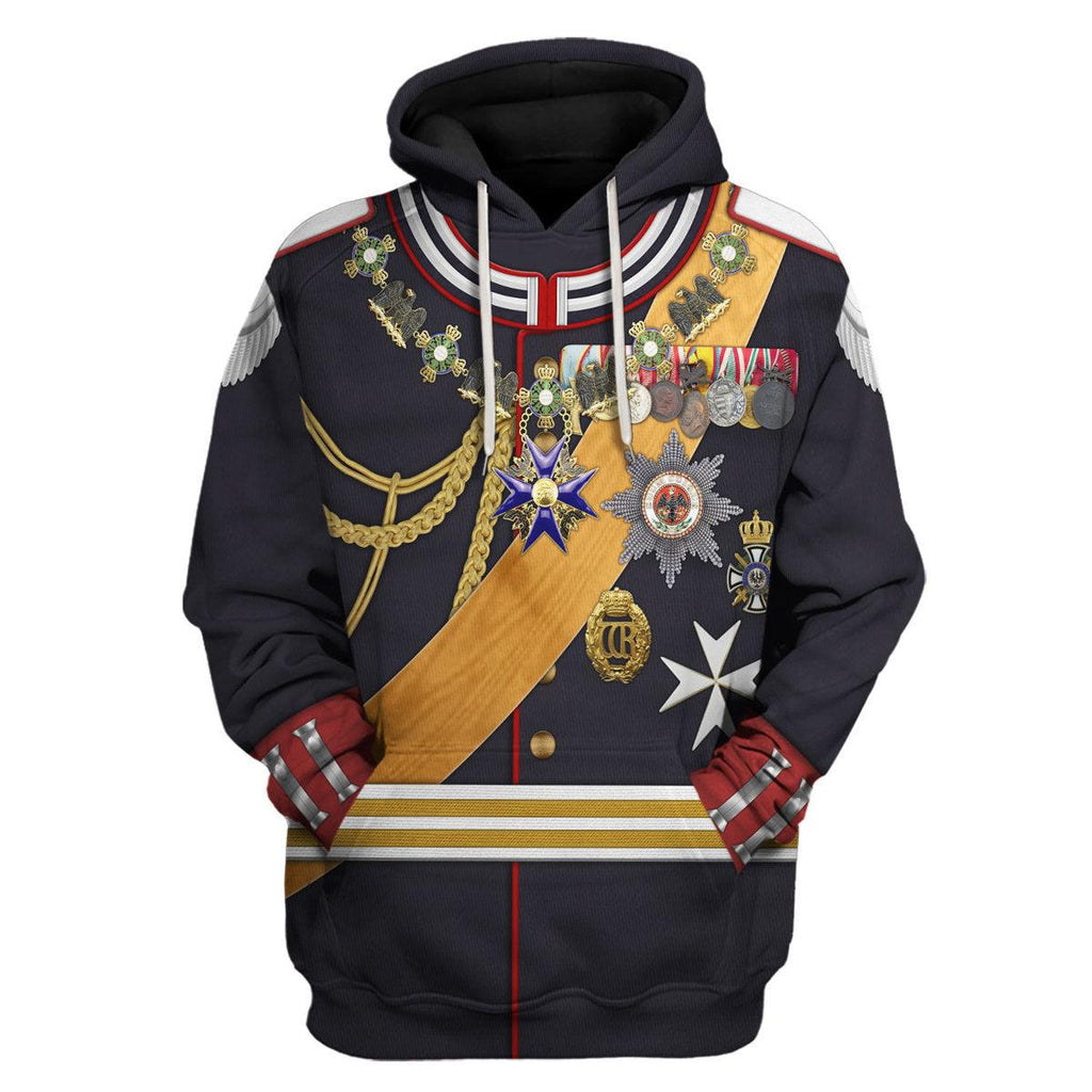 Oodiegang Kaiser Wilhelm II Gala Uniform with Degen German Empire Costume Hoodie Sweatshirt T-Shirt Tracksuit - Oodiegang.com