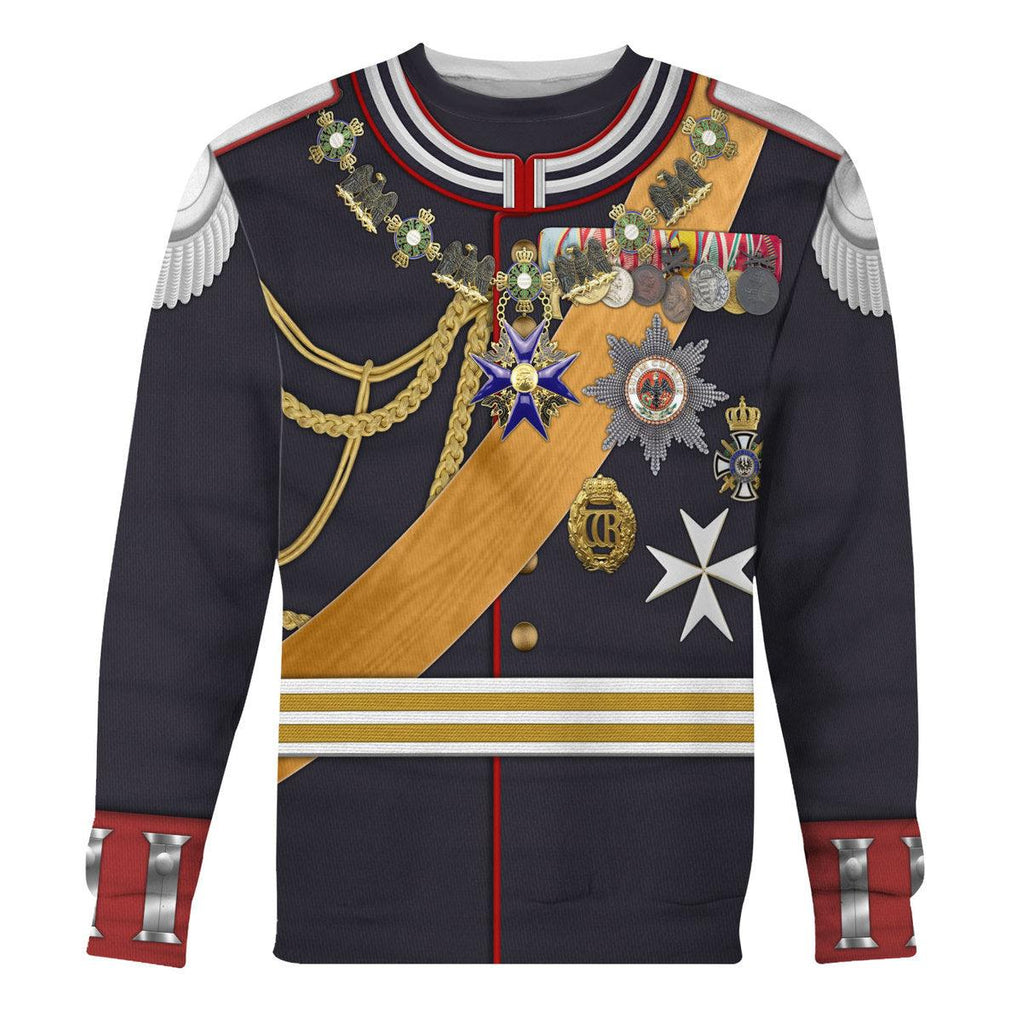 Oodiegang Kaiser Wilhelm II Gala Uniform with Degen German Empire Costume Hoodie Sweatshirt T-Shirt Tracksuit - Oodiegang.com