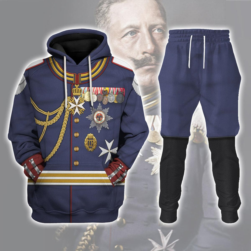 Oodiegang Kaiser Wilhelm II Military Uniform German Emperor Costume Hoodie Sweatshirt T-Shirt Tracksuit - Oodiegang.com