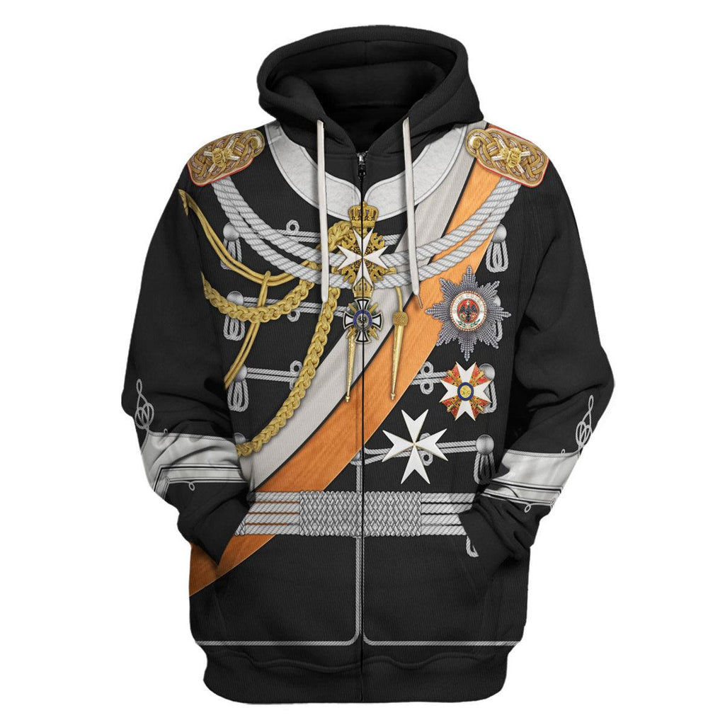 Oodiegang Kaiser Wilhelm II Uniform German Emperor & King of Prussia Costume Hoodie Sweatshirt T-Shirt Tracksuit - Oodiegang.com