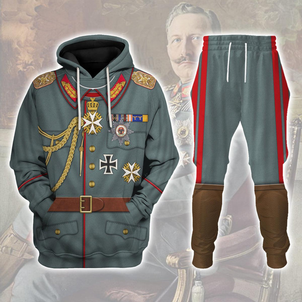 Oodiegang Kaiser Wilhelm II Uniform German Emperor Costume Hoodie Sweatshirt T-Shirt Tracksuit - Oodiegang.com