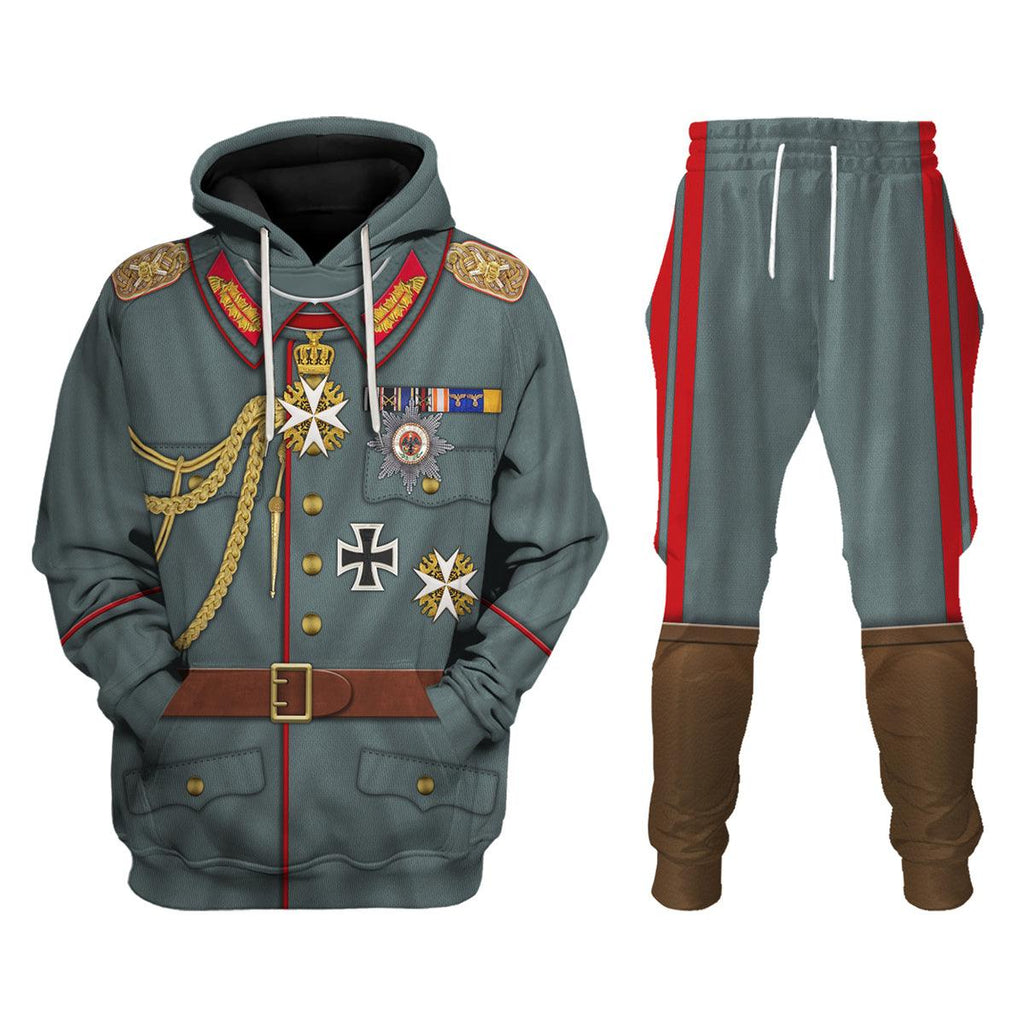 Oodiegang Kaiser Wilhelm II Uniform German Emperor Costume Hoodie Sweatshirt T-Shirt Tracksuit - Oodiegang.com