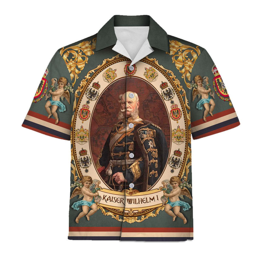 Oodiegang Kaiser William I German Emperor Hawaiian Shirt Polo Shirt Beach short - Oodiegang.com