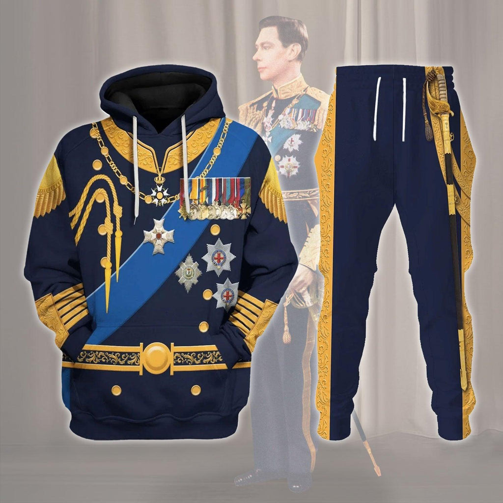 OodieGang King George VI King of United Kingdom Costume Hoodie Sweatshirt T-Shirt Tracksuit - OodieGang.com